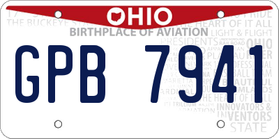 OH license plate GPB7941