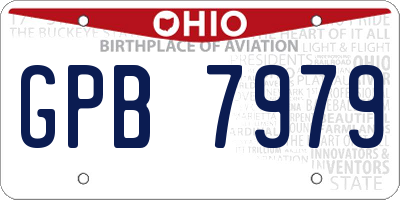 OH license plate GPB7979