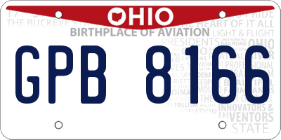OH license plate GPB8166