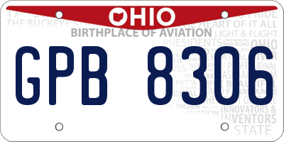 OH license plate GPB8306