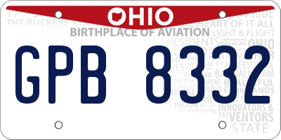 OH license plate GPB8332