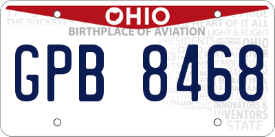 OH license plate GPB8468