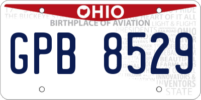 OH license plate GPB8529