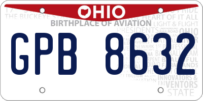 OH license plate GPB8632