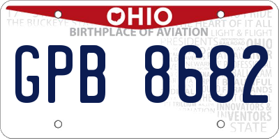 OH license plate GPB8682