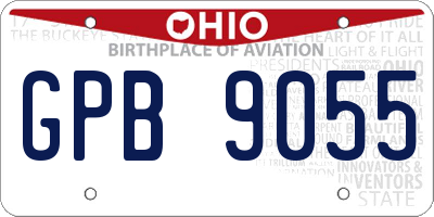 OH license plate GPB9055