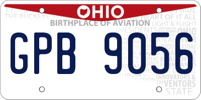 OH license plate GPB9056