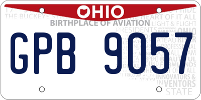 OH license plate GPB9057