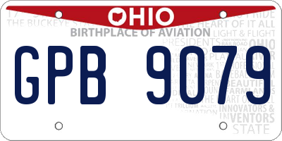 OH license plate GPB9079