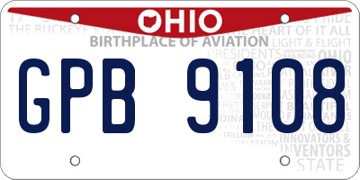 OH license plate GPB9108