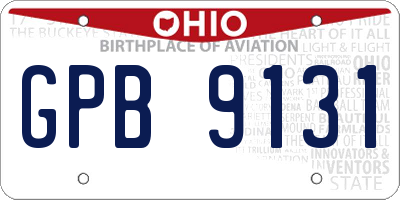 OH license plate GPB9131