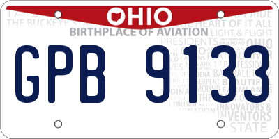 OH license plate GPB9133