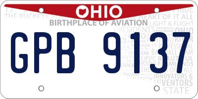 OH license plate GPB9137