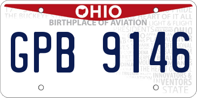 OH license plate GPB9146