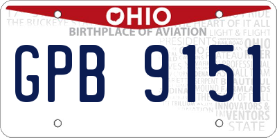 OH license plate GPB9151
