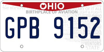 OH license plate GPB9152