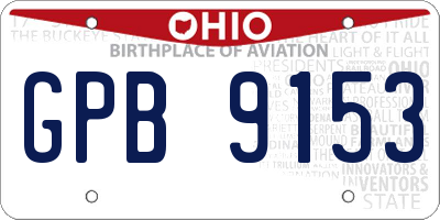 OH license plate GPB9153