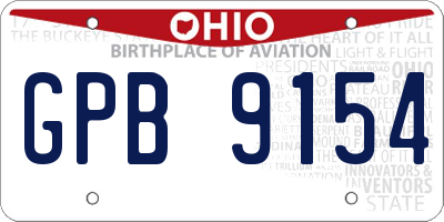 OH license plate GPB9154