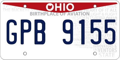 OH license plate GPB9155