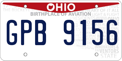 OH license plate GPB9156