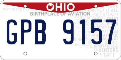 OH license plate GPB9157