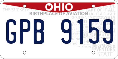 OH license plate GPB9159