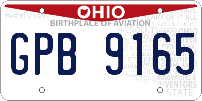 OH license plate GPB9165