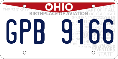 OH license plate GPB9166