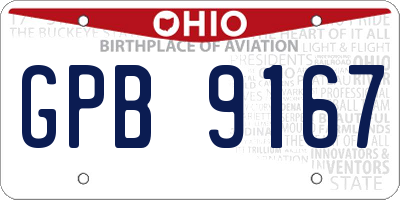 OH license plate GPB9167