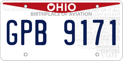 OH license plate GPB9171