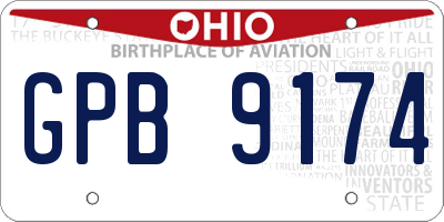 OH license plate GPB9174