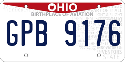 OH license plate GPB9176