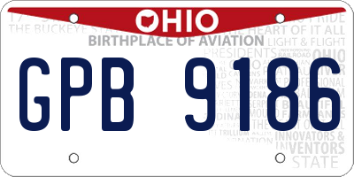 OH license plate GPB9186