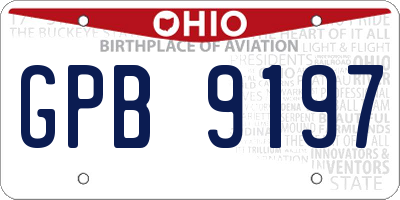 OH license plate GPB9197