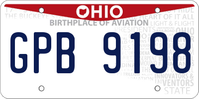 OH license plate GPB9198