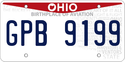 OH license plate GPB9199