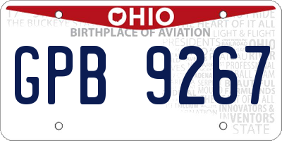 OH license plate GPB9267