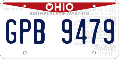 OH license plate GPB9479