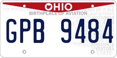 OH license plate GPB9484