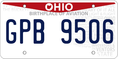 OH license plate GPB9506