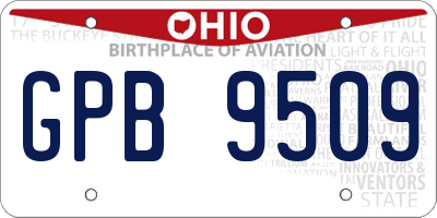 OH license plate GPB9509