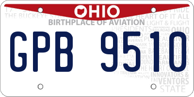 OH license plate GPB9510