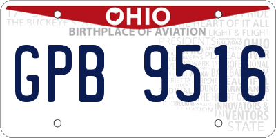 OH license plate GPB9516