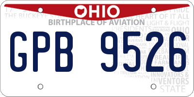 OH license plate GPB9526