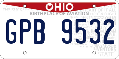OH license plate GPB9532