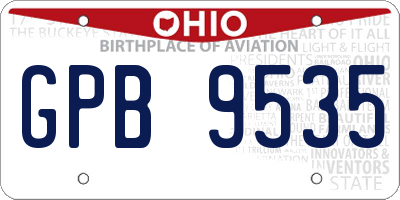 OH license plate GPB9535