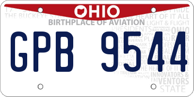 OH license plate GPB9544