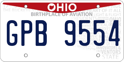 OH license plate GPB9554