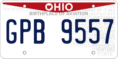 OH license plate GPB9557