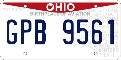 OH license plate GPB9561